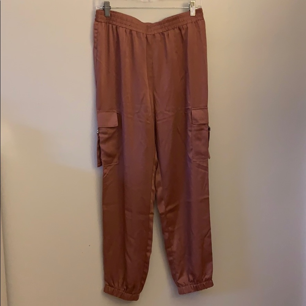 Copper Silky Cargo Pants